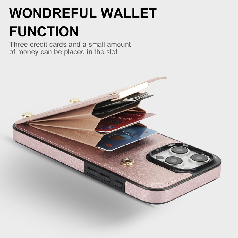 Suitable for Apple 17Promax Rfid Anti-Theft Phone Case Samsung S26Ultra Accordion Card Holder Anti-Fall Case