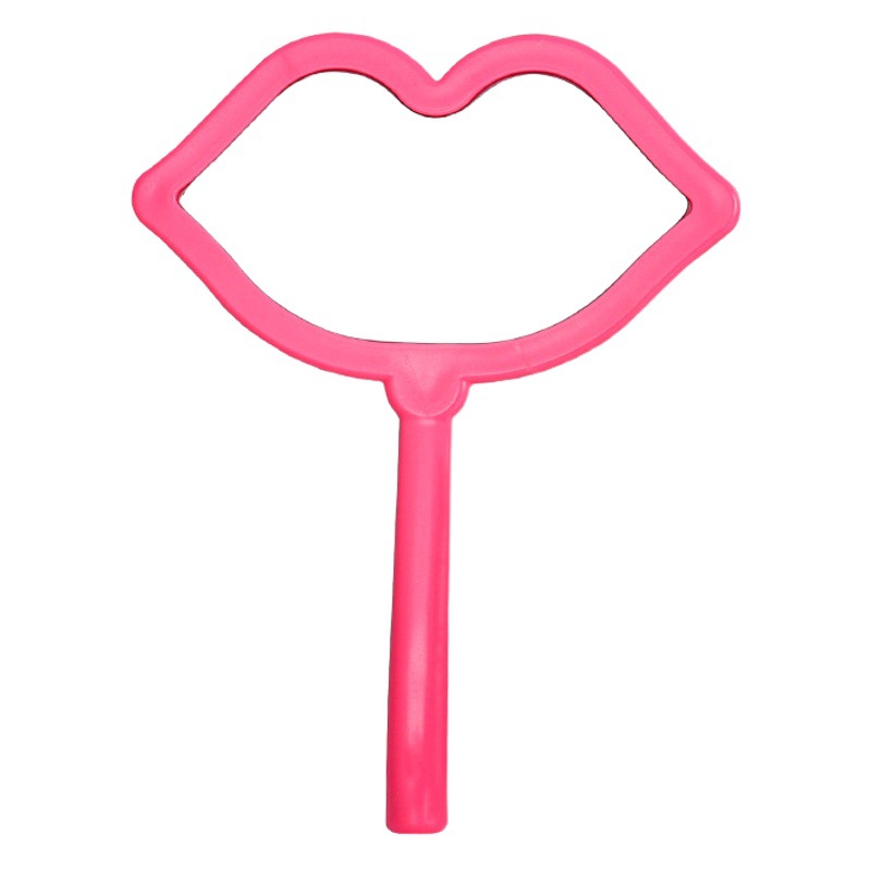 Nuevo labio espejo de maquillaje de mano imprimible logo mango espejo HD portátil espejo de maquillaje DIY mini espejo
