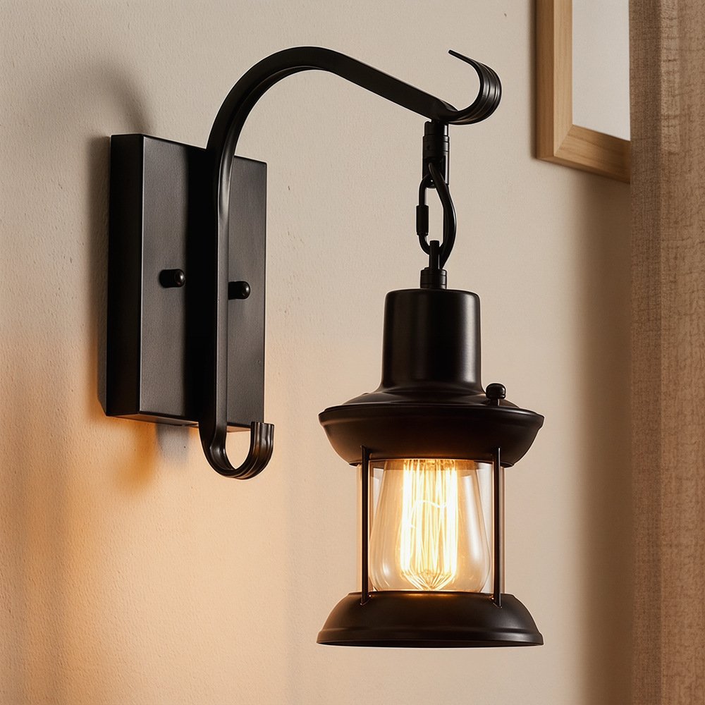 Explosión transfronteriza Zhongshan dedicada al estilo industrial americano retro lámpara de caballo lámpara de pared interruptor de enchufe corredor restaurante balcón