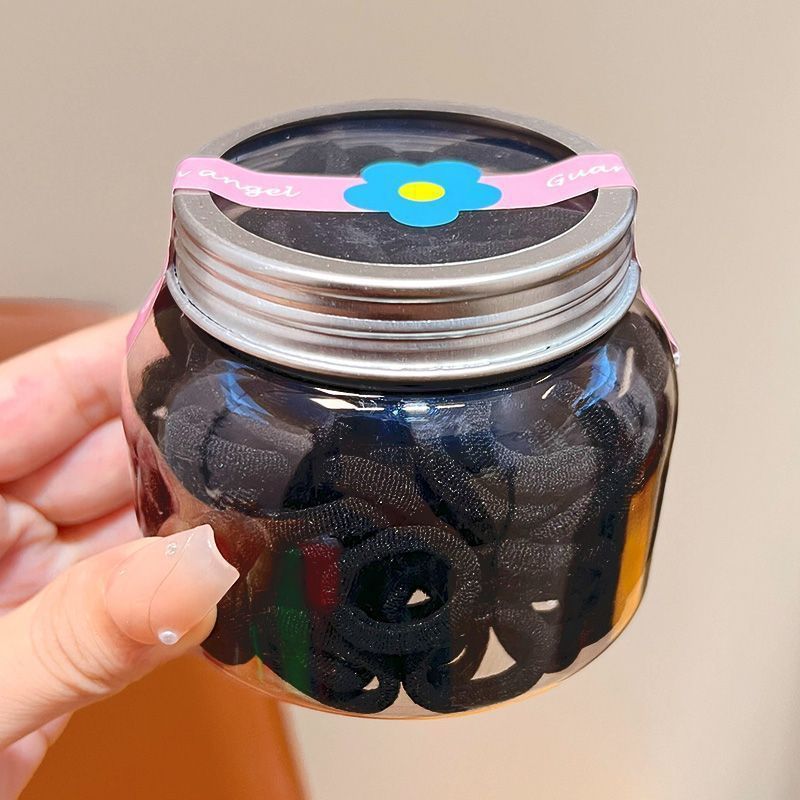 6#Coleteros negros para el cabello, 140 unidades, aproximadamente 2.5 cm.