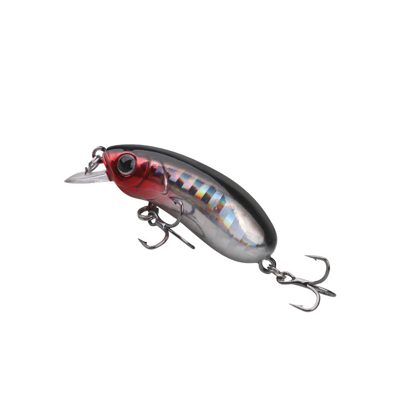 Señuelo de pesca tipo pez pequeño CC40 de hundimiento lento, ultra-largo alcance, tipo chubby minnow para peces mandarín y cabeza de serpiente, cebo artificial.