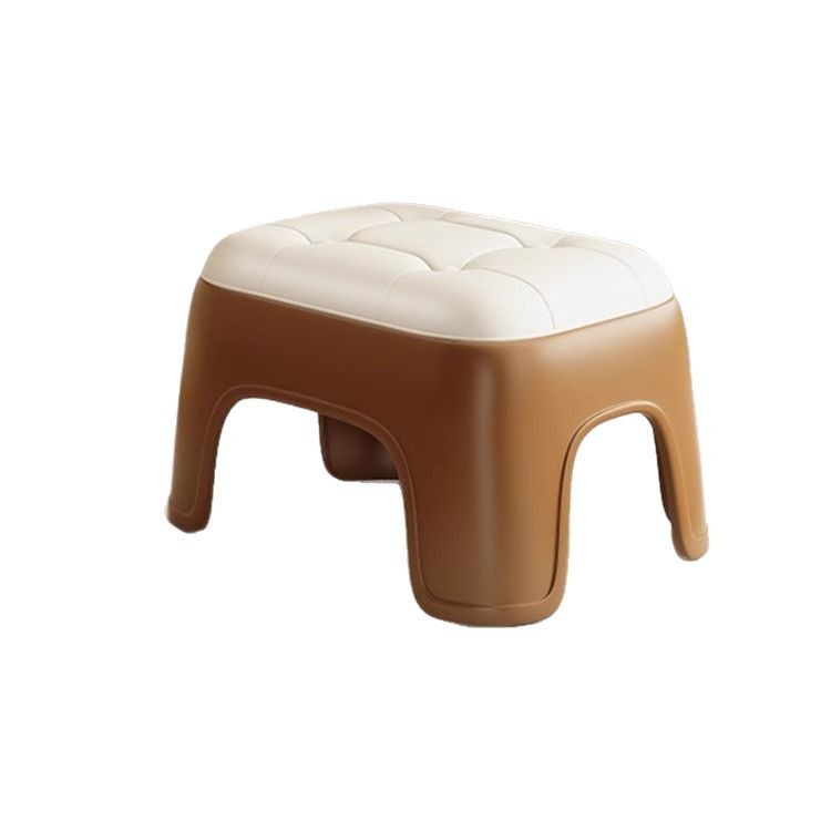 Taburete de plástico pequeño para el hogar, taburete cuadrado grueso, taburete de sala de estar, taburete bajo apilable, taburete de cambio de zapatos, taburete de baño para niños