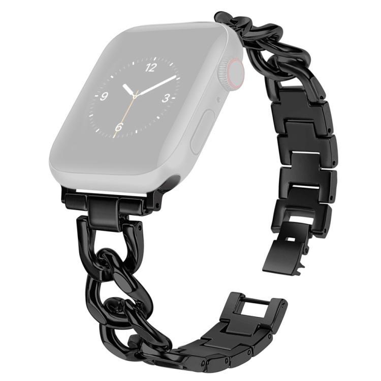 xDfind Small Perfume Silver Metal Bracelet para Apple Watch 38 - 49mm Diseño de cadena trenzada