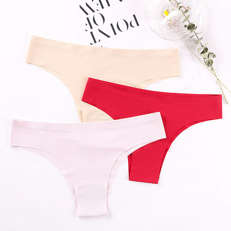 Cross-border Four Seasons thin T-shaped sports underwear seamless mid-waist comfortable breathable GSTRING hip-lifting pants for women Wholesale