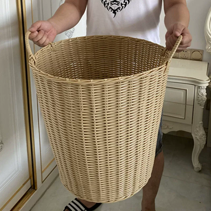 Plastic woven laundry basket, storage basket, toy, handheld storage system