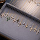 Women's Necklace European and American Internet Celebrant Color Zircon Cross Necklace Niche Cross-border New Design Pendant Titanium Steel Necklace
