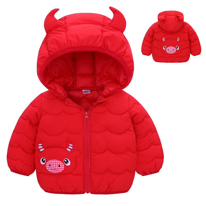 Fábrica transfronteriza de ternero con capucha para niños abrigo de algodón acolchado otoño e invierno abrigo infantil niños y niñas espesado algodón cálido