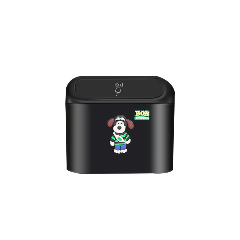 Productos para automóviles lindo perro jefe de basura de automóvil puerta lateral cajas de almacenamiento cajas de dibujos animados perros pilotos mujeres