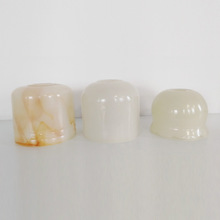 玻璃彩色炉台吹制玻璃灯罩酒店大厅工程灯仿玉石图纹罩吊灯