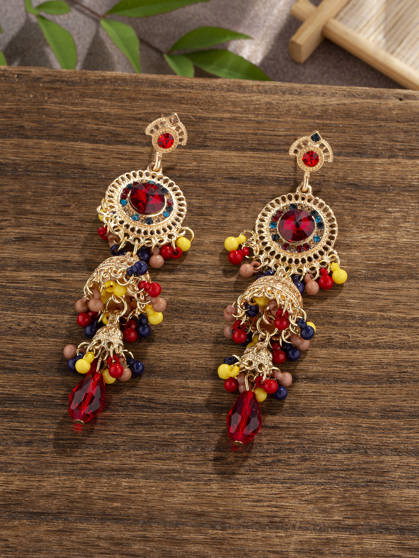 37g Weight Acrylic, Gem Inlay Material Drop Earrings Classification 1 Pair Quantity Daily, Street Occasion Alloy Material Round, Bell Pattern Women's Gender Pearl, Plating, Inlay Design Retro Style 1 Pair Retro Round Bell Pearl Plating Inlay Alloy Acrylic Gem Drop Earrings 8