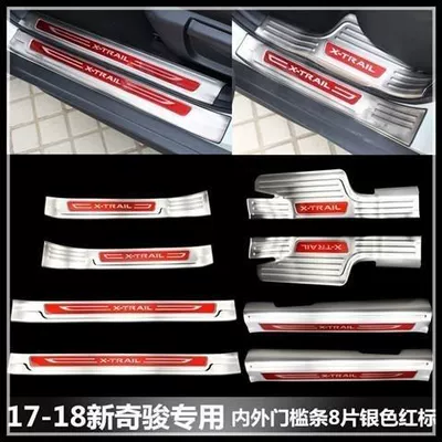 Şüşə kənarı xromları/moldingləri, plate modification - 17-19-models-with-inner-outer-threshold-silver-red-label-8-pieces