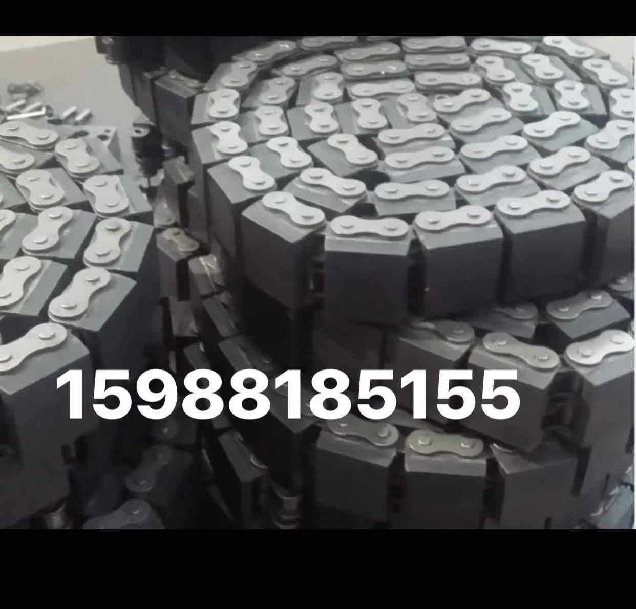 橡胶链条U型盖板输送链C10B直板链条双排C08B10A12B16A平移机链条