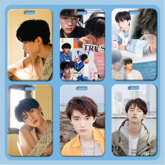 周翊然卡套批發塑料滑蓋學生校牌飯卡胸牌小卡工作證卡套門禁公交