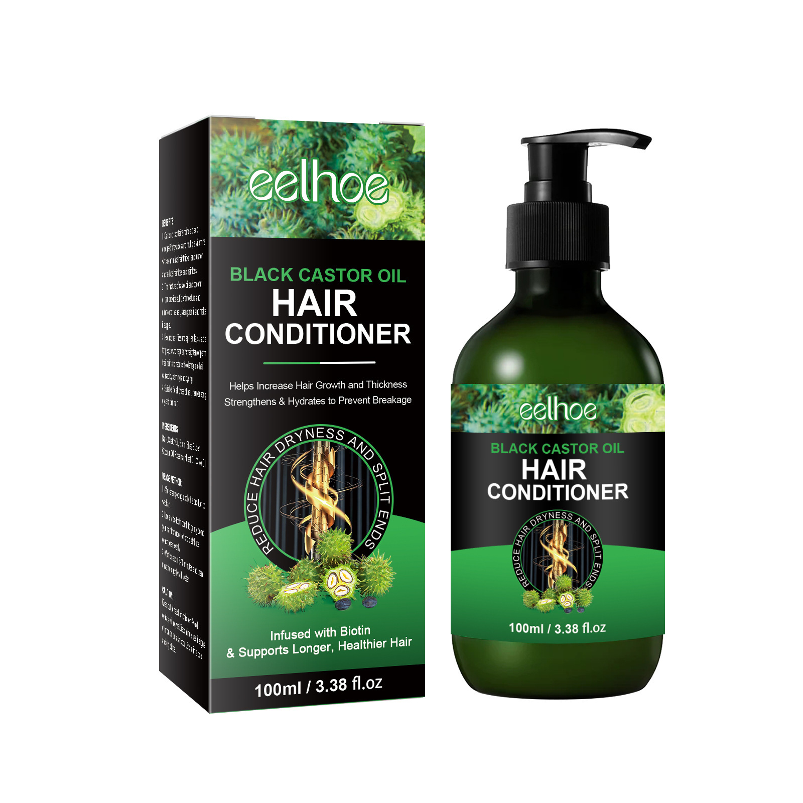 EELHOE Black Castor Conditioner Herstelt beschadigd haar als gevolg van verven en permanenten, hydrateert de hoofdhuid, maakt het haar glad en glanst_voghion.com