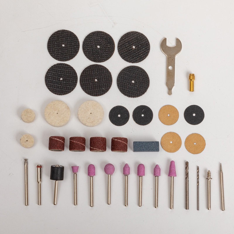 电磨机配件套装玉石打磨抛光小型磨头磨针根雕雕刻角磨工具25件套