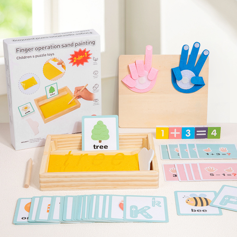 Juguetes transfronterizos CE / CPC Amazon Número de dedos Juguetes matemáticos Digitales Descomposición de operaciones Juguetes de iluminación Puzzle 3 +