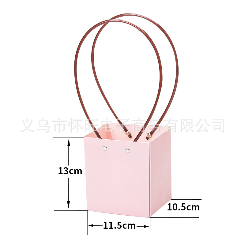 Pink waterproof flower mud flower arrangement flower bag potted fleshy white cardboard bag handbag black flower box packaging bag