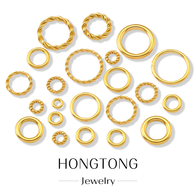 Stainless Steel Twist Ring Connector Geometric Circle DIY Supplies Accessories Decorative Twist Ring Stainless Steel Twist Ring Connector Geometric Circle DIY Supplies Accessories Decorative Twist Ring