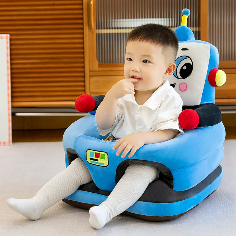 Nuevo asiento para bebés anti-caída creativo robot de dibujos animados para aumentar el sofá de bebé 4 a diciembre asiento de estudio