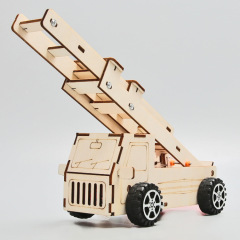 Science and Technology Small DIY Fire Rescue Ladder Truck STEM Education Scientific Experiment Teaching Tools and Materials Wholesale
