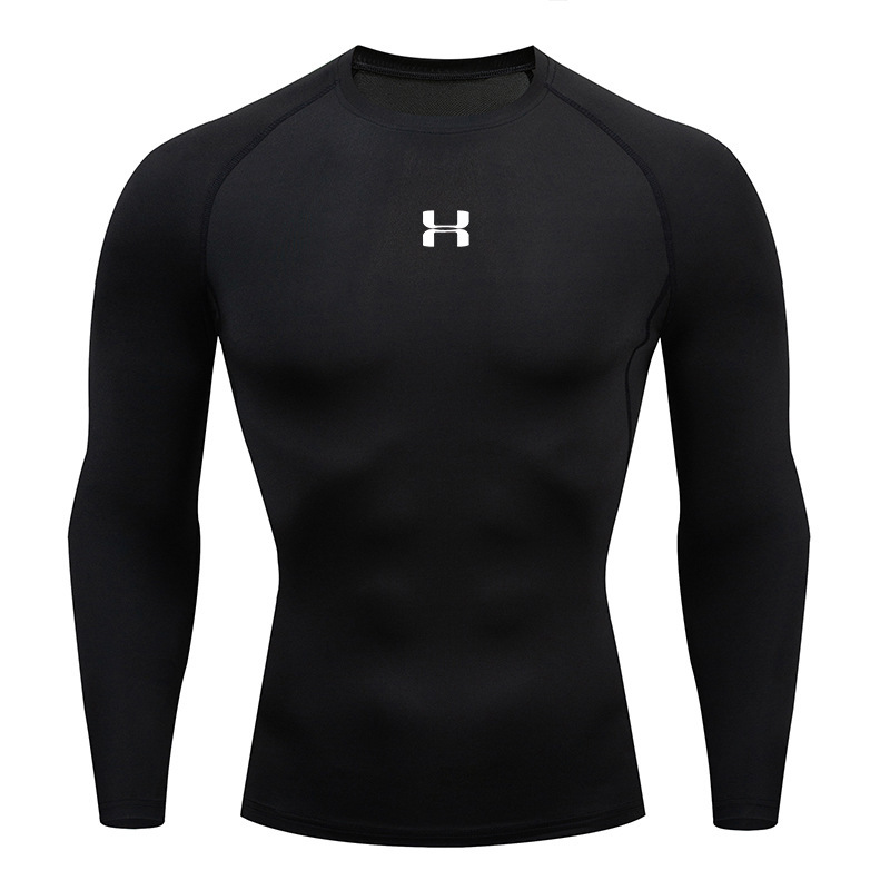 Men's Running Compression T-Shirt Gym Fitness Men's Jogging Sports Suit Men's Long Sleeve Sports Shirt