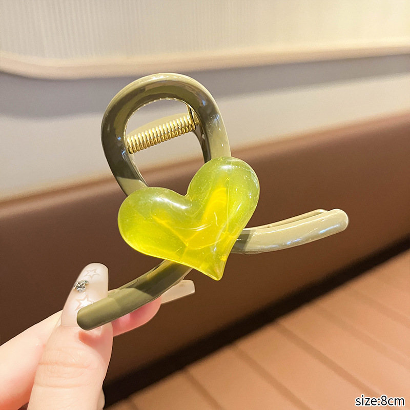 노랑-러브 그랩 클립 (8cm 수지)