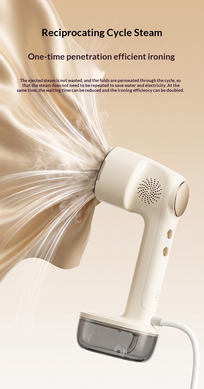 Adhesive Hanging Garment Steamer, Two-Level Suction, Dry and Wet