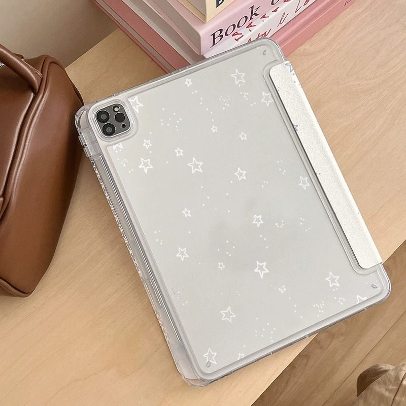 适用iPad Pro 11泼墨星星Y折边贴平板保护壳亚克力iPad Pro13简约|undefined