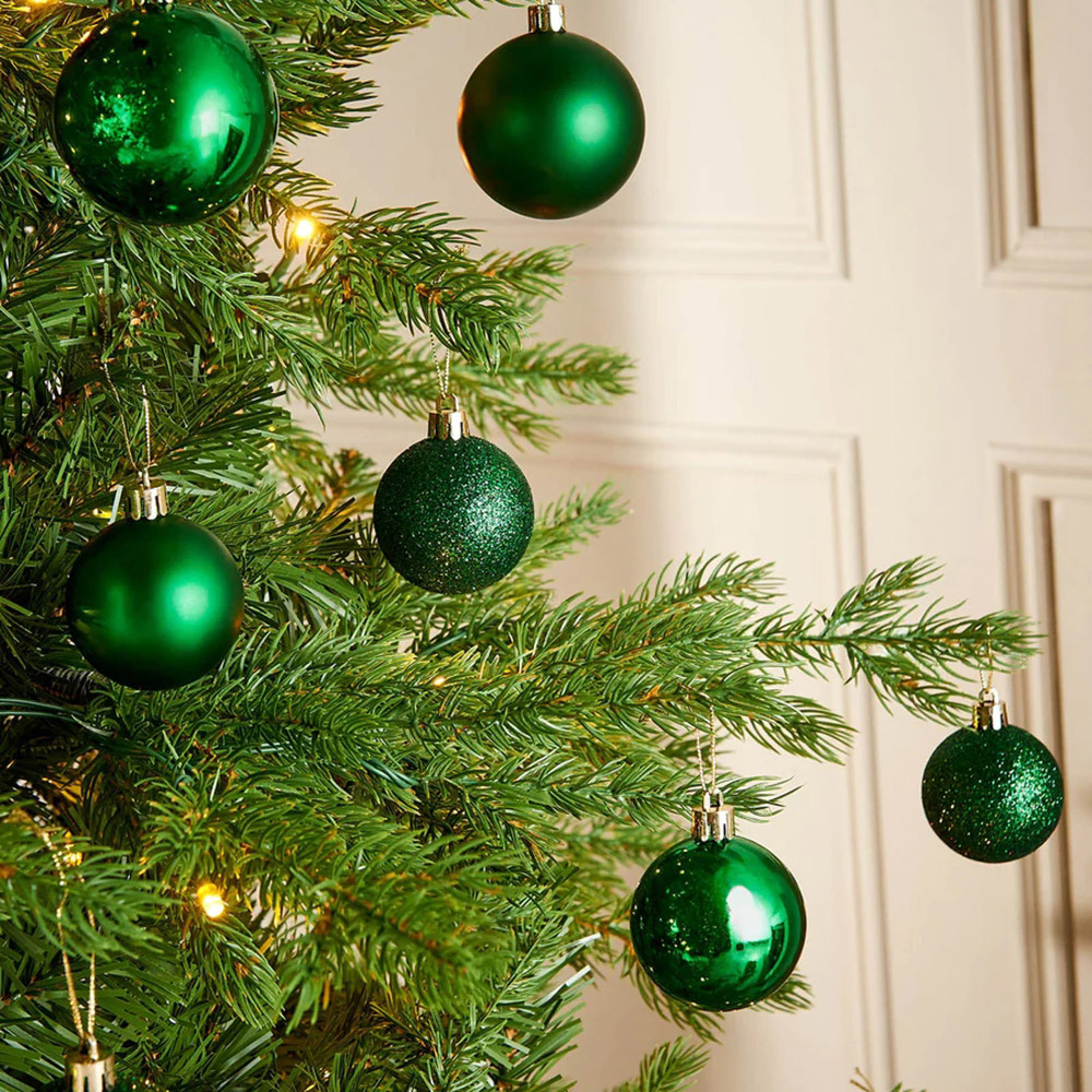 Bolas de Navidad galvanizadas de plástico de 8CM bola de oro de polvo adhesivo bola de brillo bola de brillo colgante artículos festivos decoración de ventanas