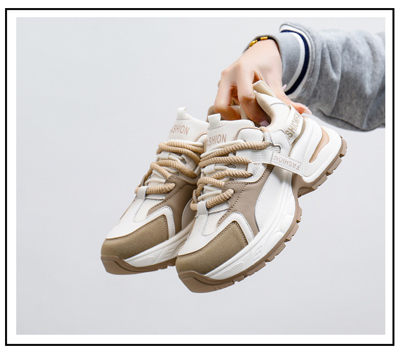 Dad Shoes Women's Trendy Versatile Thick Sole Breathable Trainers_voghion.com