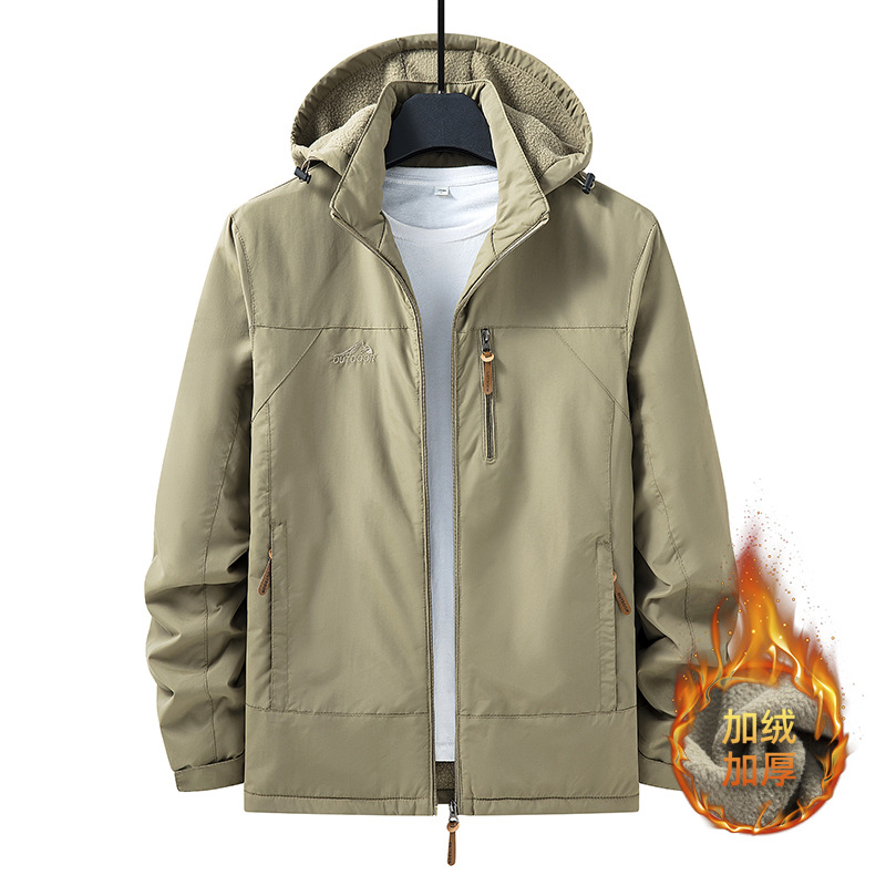 Chaqueta con Capucha para Hombre de Nailon Impermeable y Transpirable para Uso Casual