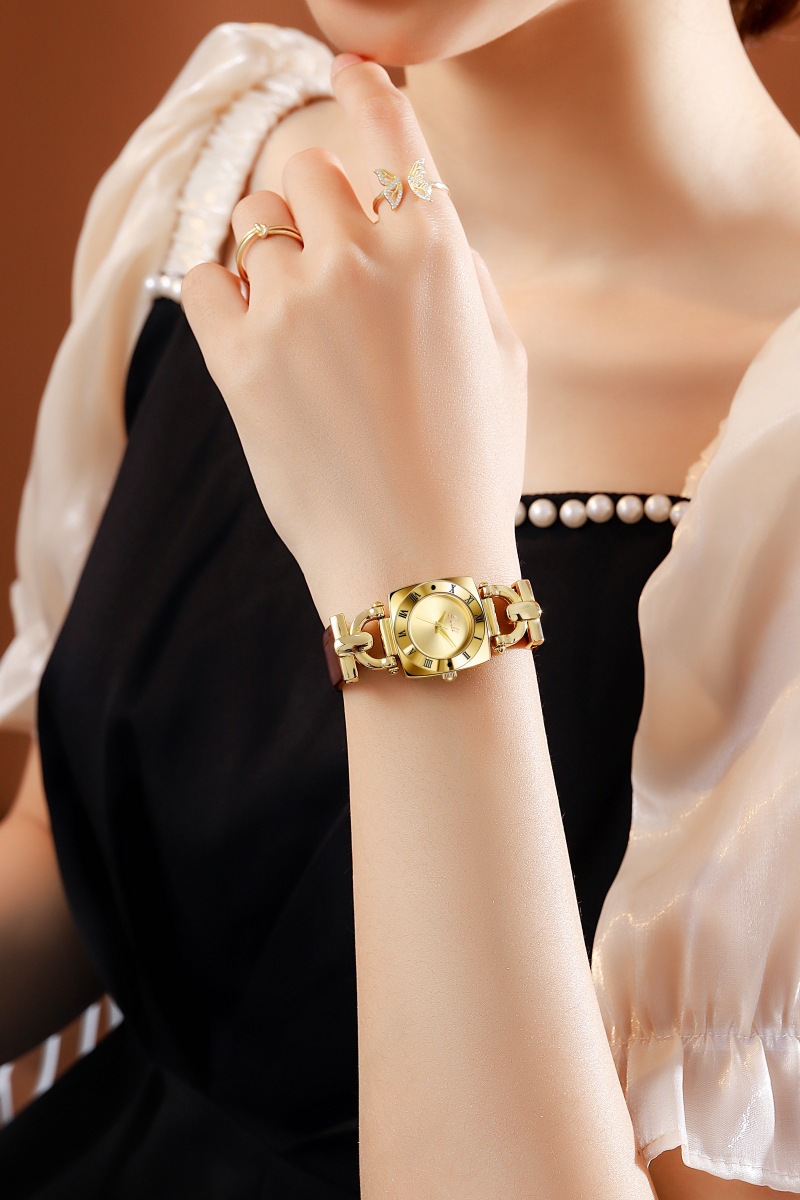 Holiday Occasion Vacation Simple Style Solid Color Buckle Quartz Watch Women's Watches