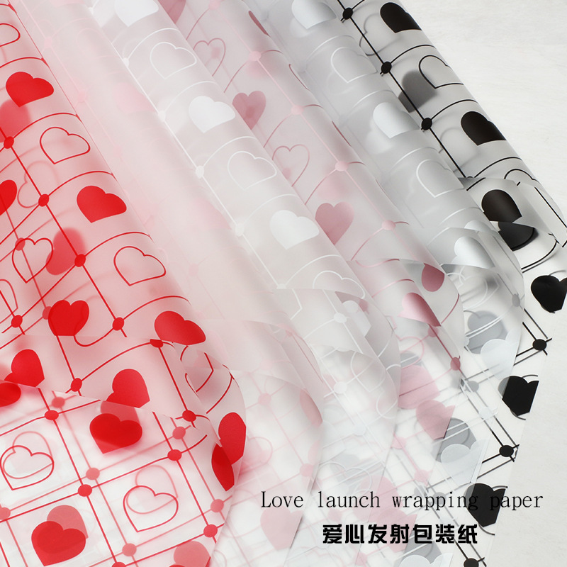 Huaxi amor lanzamiento pequeño papel de niebla fresco rosas envases de flores transparentes floristas materiales de ramo de flores