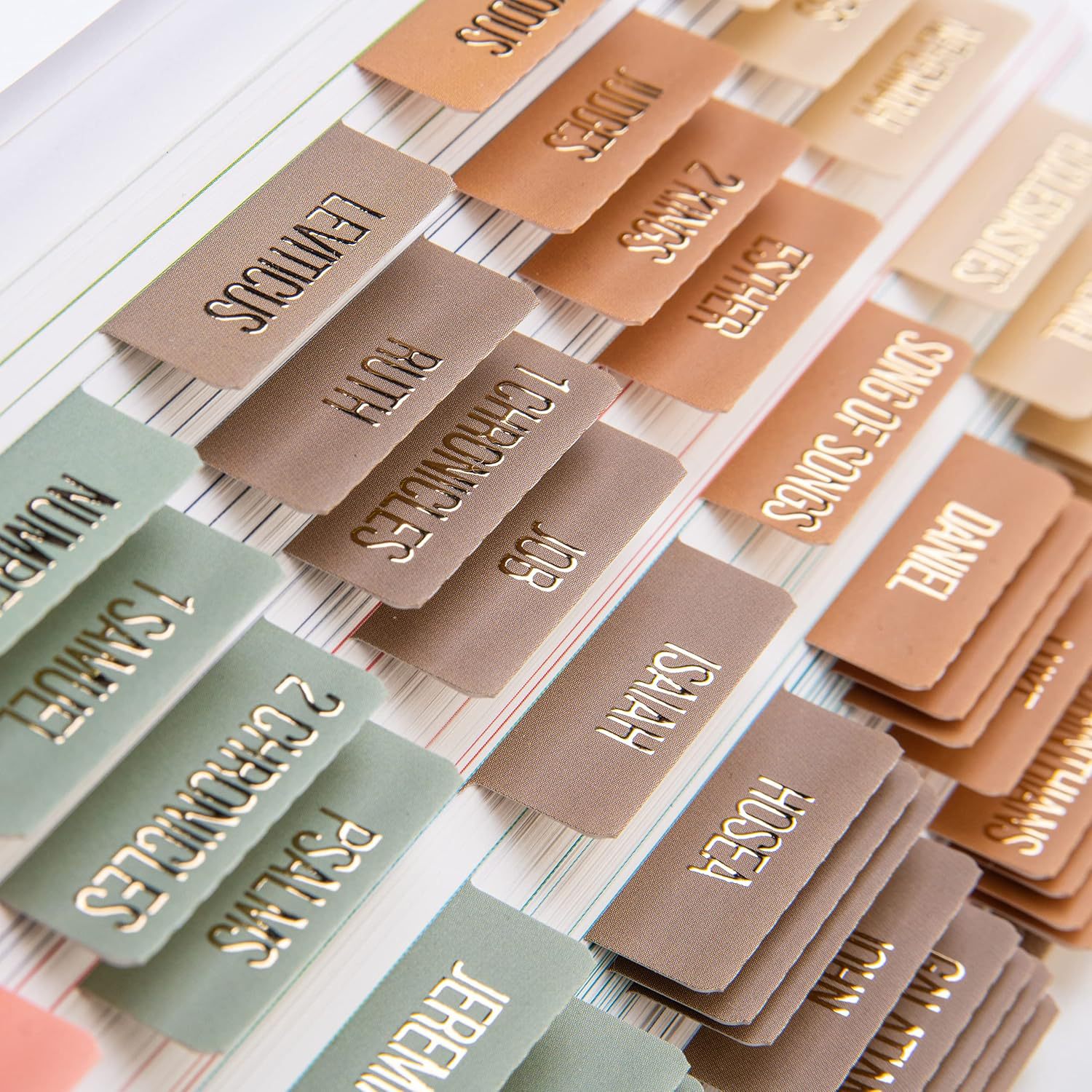 源厂家跨境烫金圣经索引贴纸防水月度规划分类标记便利书签不干胶