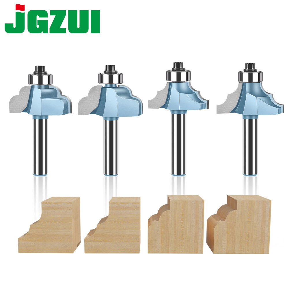 1/4柄双R线刀带轴承 橱柜线条刀装饰线条刀 雕刻修边木工曲线刀