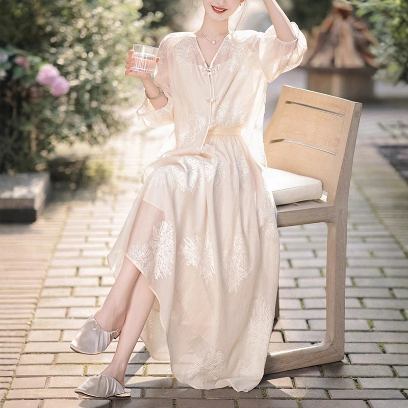 |Little Rich Woman Chinese Style Suit | Embroidered Top High Waist Skirt 2025 New National Style Women's Suit