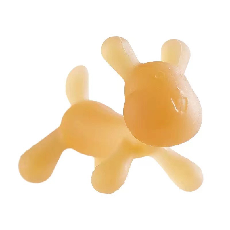 Conejo de goma de diente para bebés varita de goma de diente para bebés hervida de silicona anti-comerción de muñeca de goma de diente para bebés juguetes de goma de mordida
