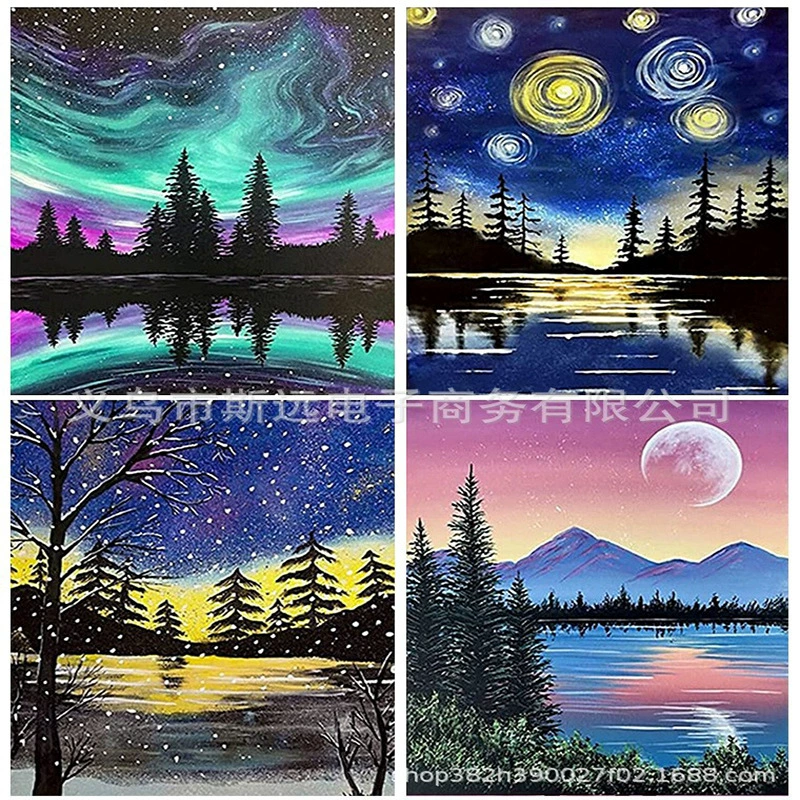 Cross -border 5D diamond painting full of diamonds, sunset Scenery beach living room living room living room decoration painting cross -stitch hanging painting manufacturers