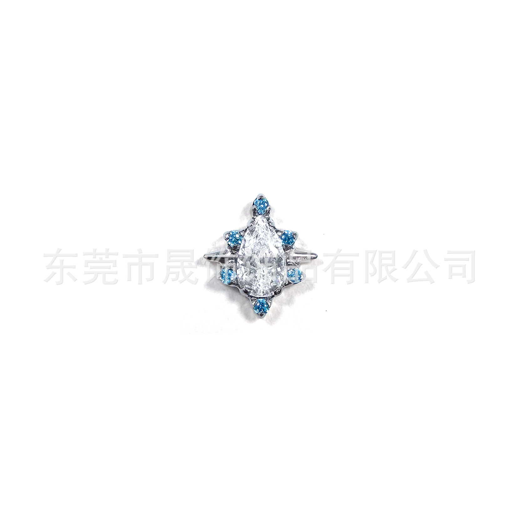 F136 Titanium Alloy 芒 Star Ear Stud Studded Teardrop Cubic Zirconia Helix Cartilage Stud G23 Titanium Internal Thread Piercing Jewelry 替换头
