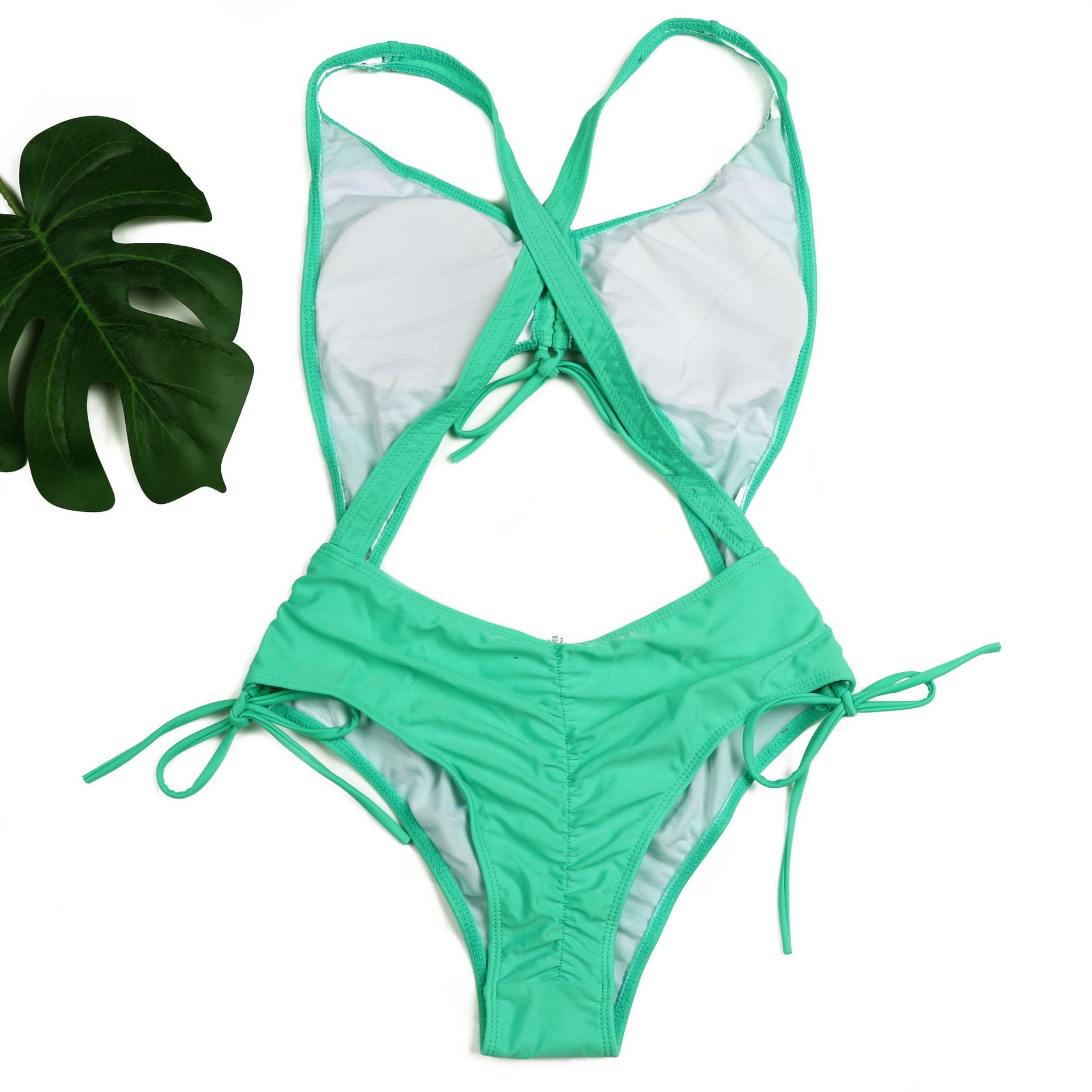 Full Coverage Bra Cup Women's Solid Color 2 Piece Set Bikinis