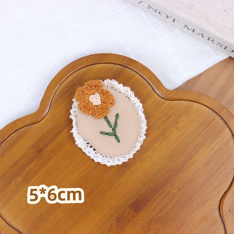 森ガール甘くてかわいいリネンレース花多用途刺繍花アクセサリーブローチ衣類アクセサリー|undefined