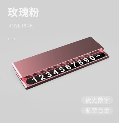 Nömrəli dayanma kartı Number Plate Mobile Phone Moving - rose-pink-full-metal-push-pull-type