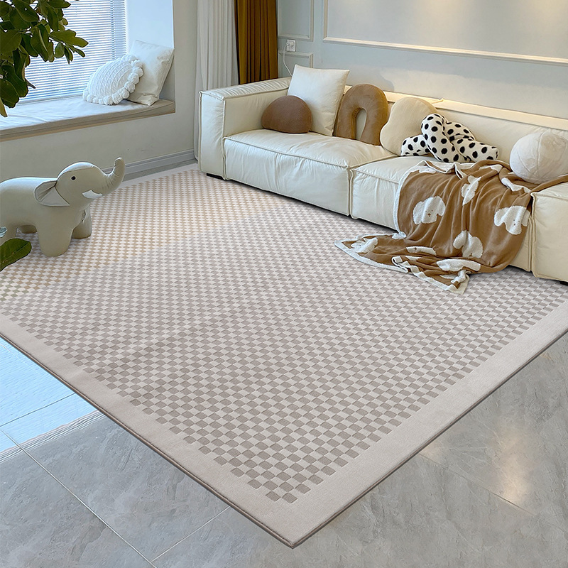 Fábrica de origen alfombra de sala de estar francesa espesa crema viento dormitorio antideslizante sucia fácil de cuidar alfombra de estudio ins