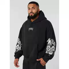 YOUNGLA American Retro Fashion Brand Men's Hooded Sweater Autumn and Winter New Sports Fitness Running Training Hoodie