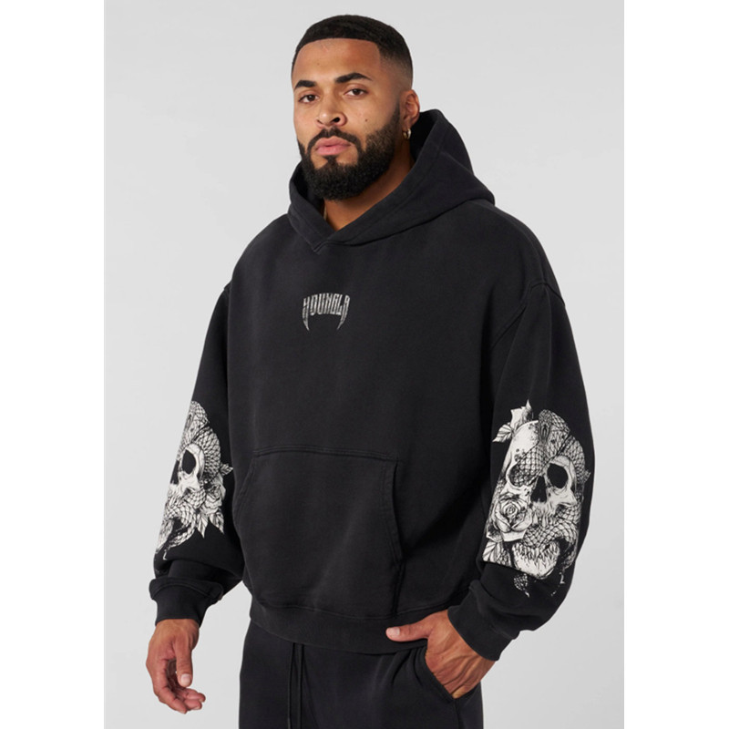 YOUNGLA American Retro Fashion Brand Men's Hooded Sweater Autumn and Winter New Sports Fitness Running Training Hoodie