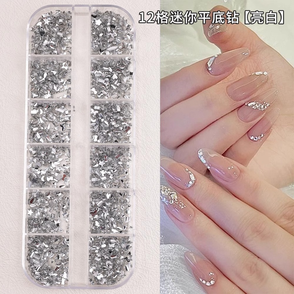12그리드 레진 특수형 다이아몬드[화이트] 약 1000개