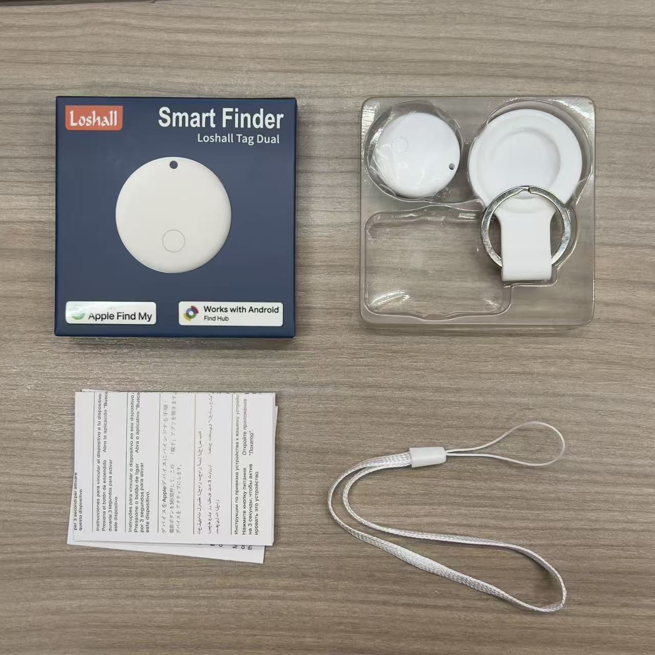 Transfronterizos redondos IOS sistema dual Android encontrar localizador anti-perdida para mascotas clave artículos Bluetooth anti-perdida rastreo