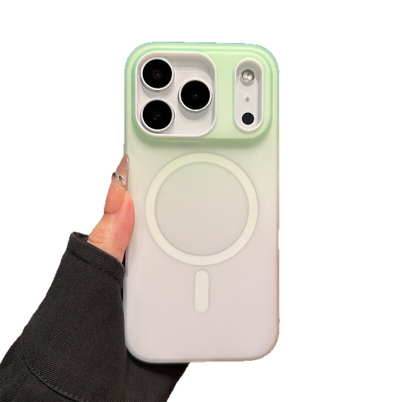 适用iPhone17PROMAX手机壳磨砂渐变磁吸苹果16肤感二合一保护套15|undefined