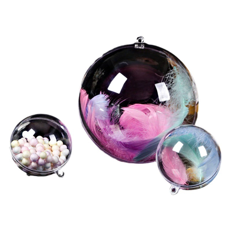 Трансграничный елочный шар прозрачный пластиковый шар Креативный Свадебный полый шар PS Круглый акриловый Рождественский украшение подвесной шар