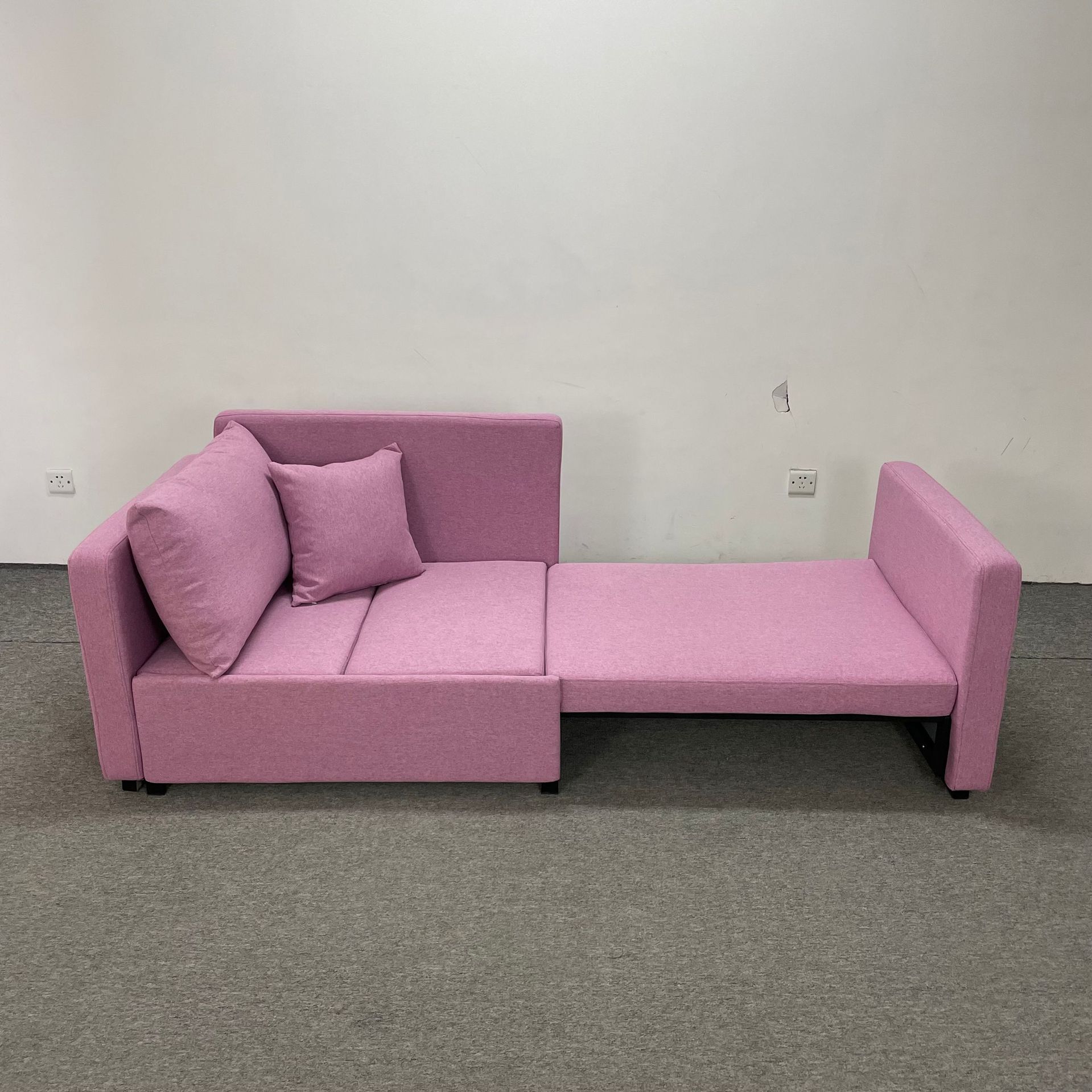 Sofá cama de doble propósito de una sola persona, marco de metal, balcón de hierro forjado, sofá plegable multifuncional, oficina de hotel, apartamento